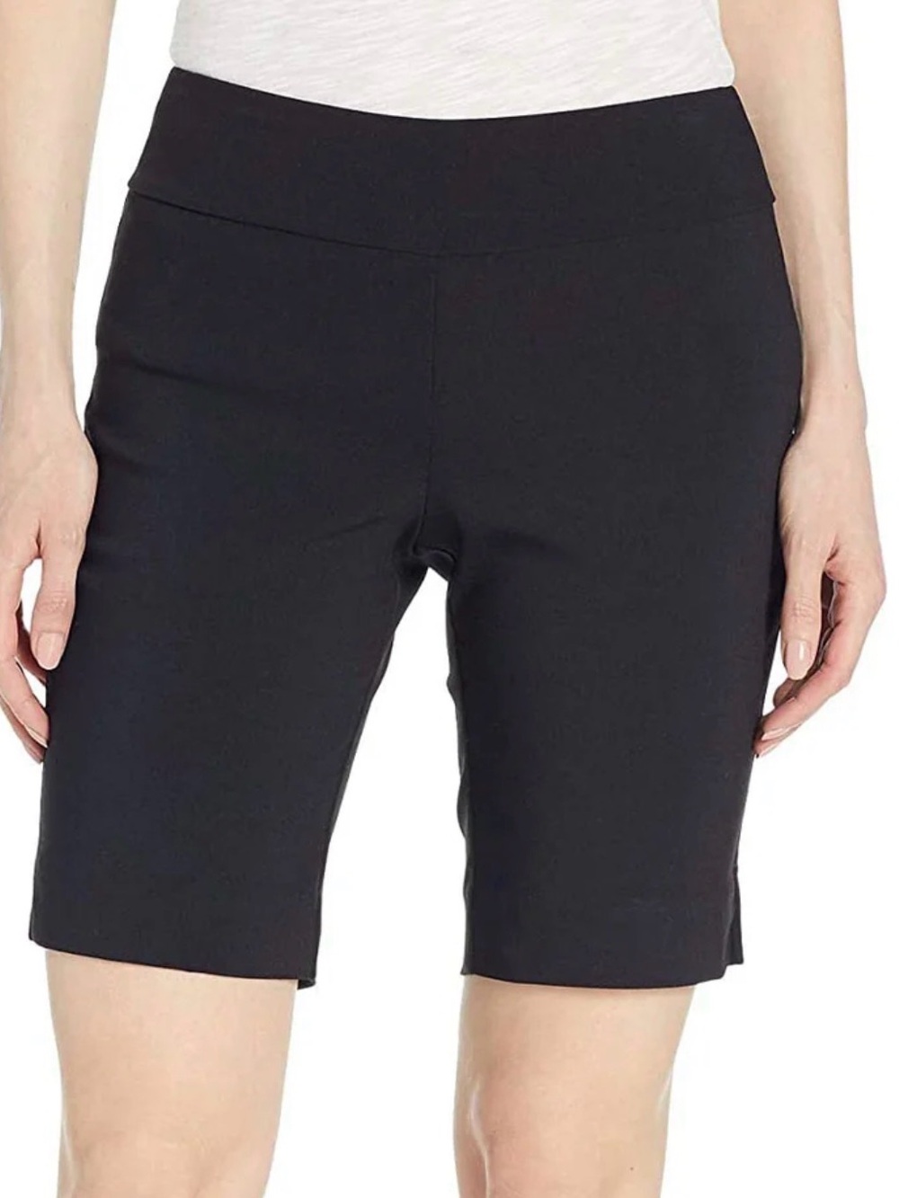Patchington Black Slim Fit Bermuda Shorts